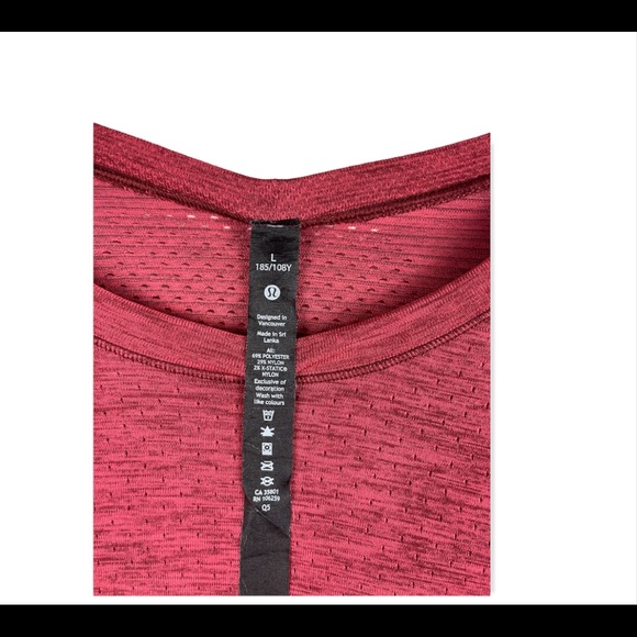 lululemon athletica Long Sleeve Tee - Red - Picture 3 of 4